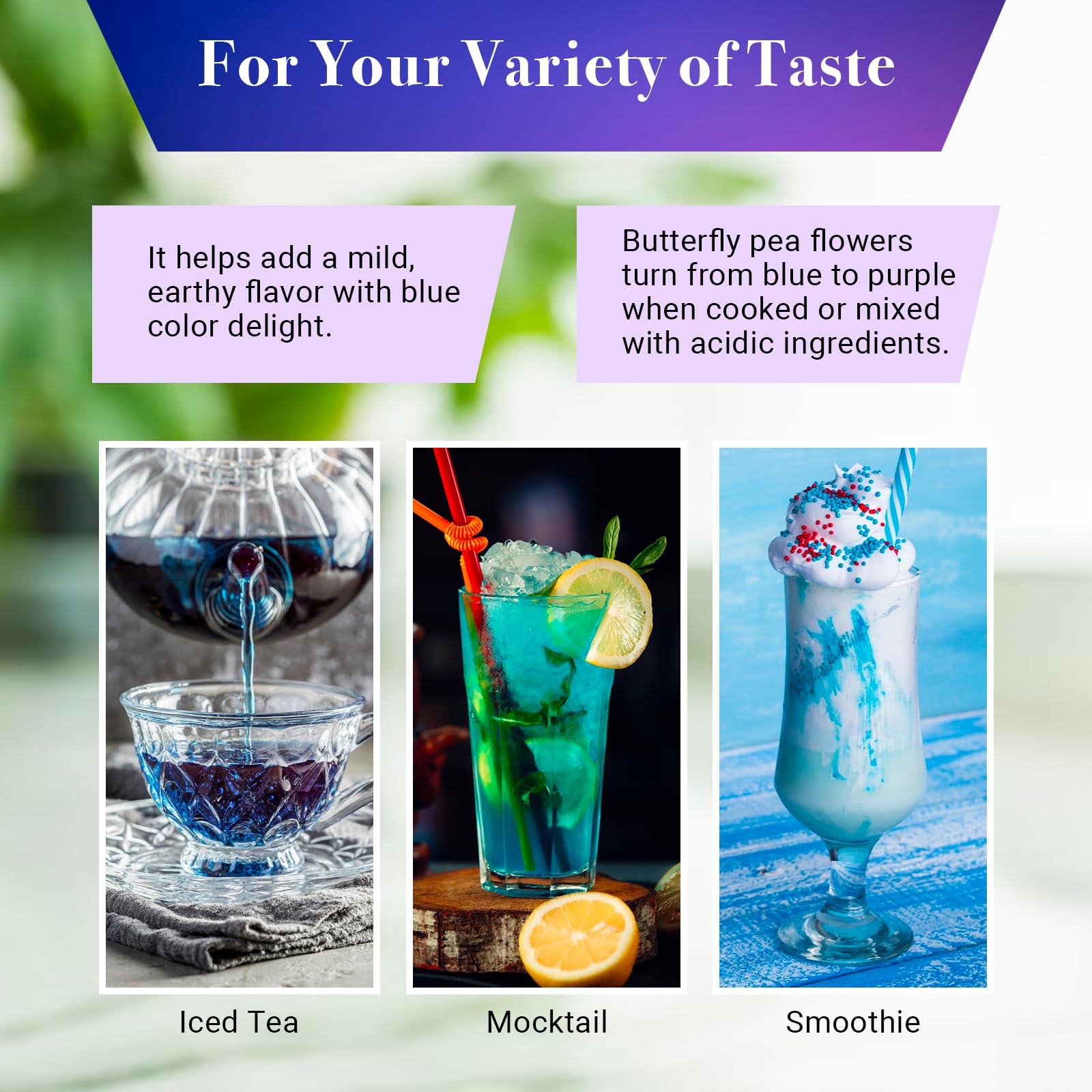 Yogi's Gift butterfly pea tea - steeping to create color.