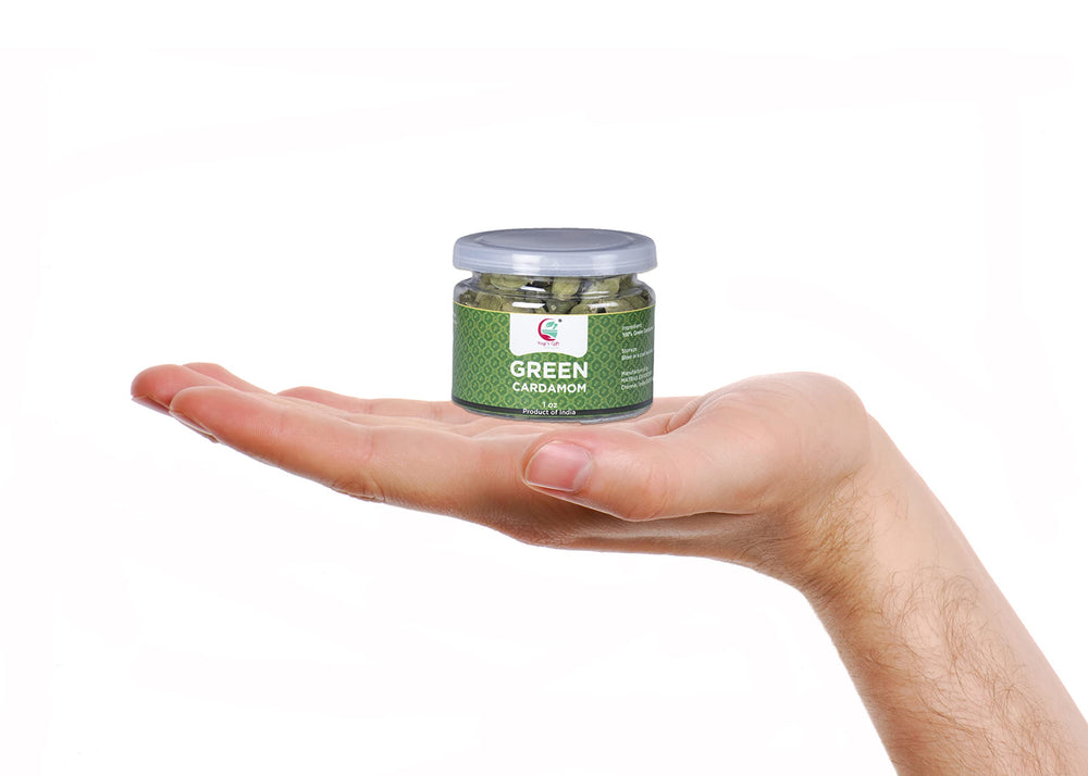 Yogi's Gift crushed cardamom pods ideal for spice blends and rubs.