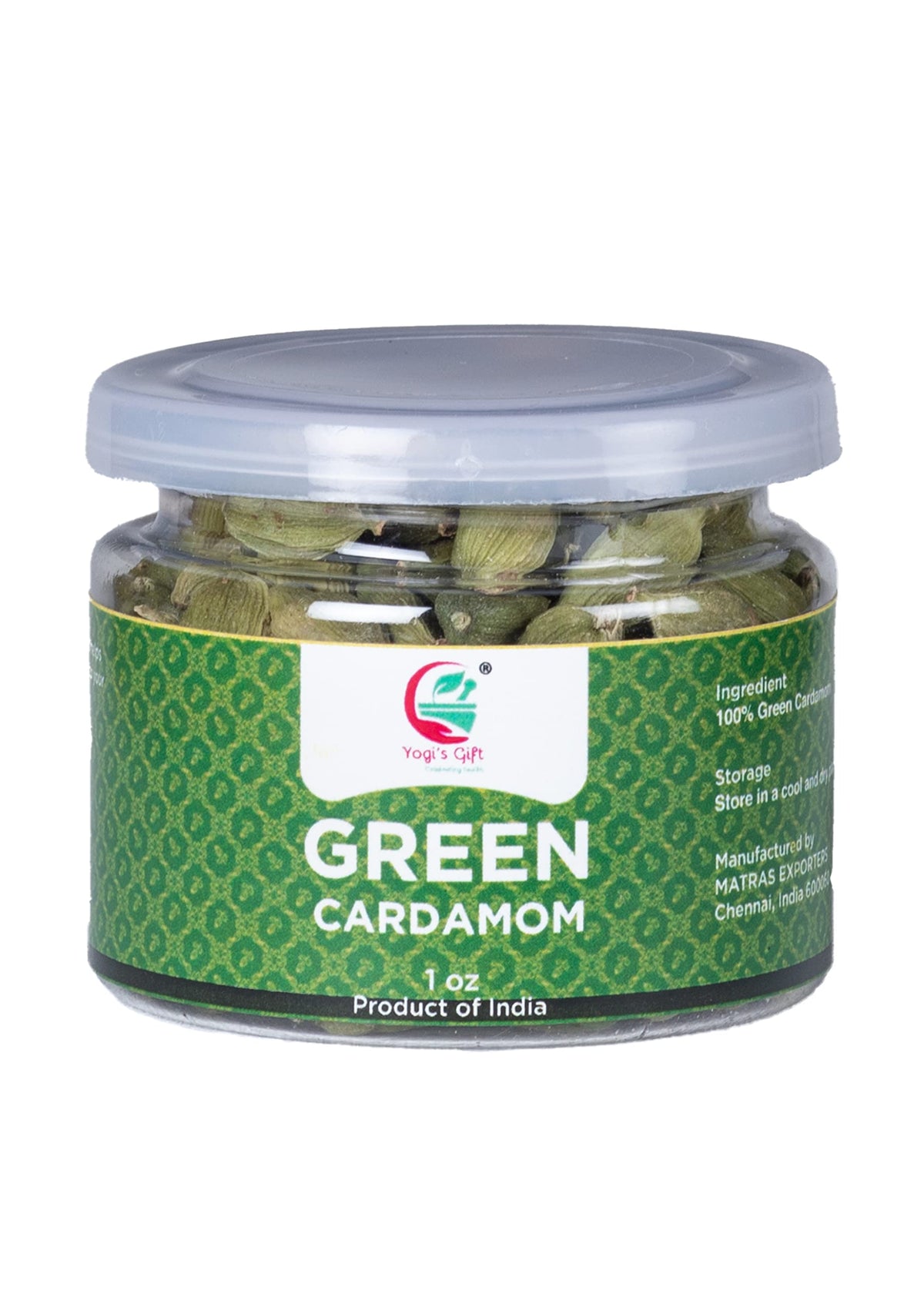Yogi's Gift cardamom pods, whole, ready for fragrant cooking and infusion.