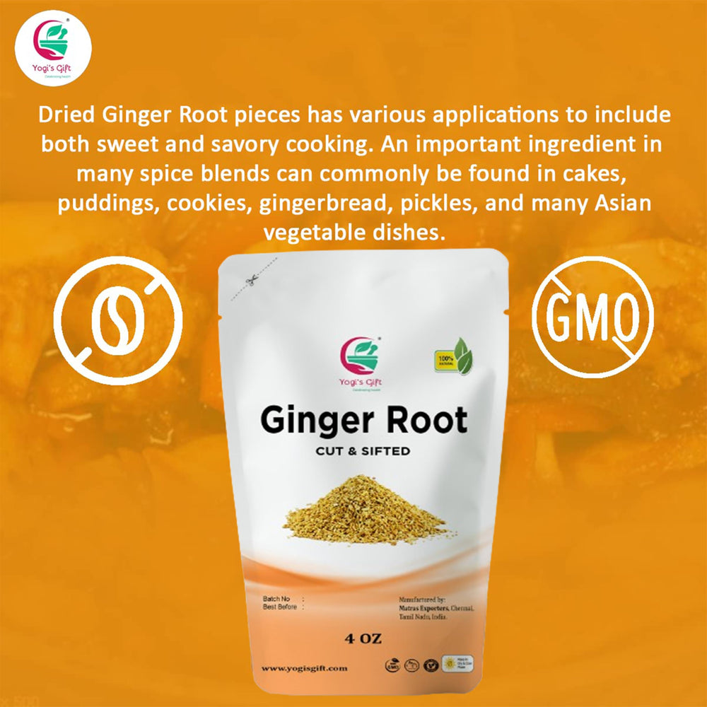 Yogi's Gift dried ginger root 4oz tea-brewing scene invites comforting, caffeine-free tea.