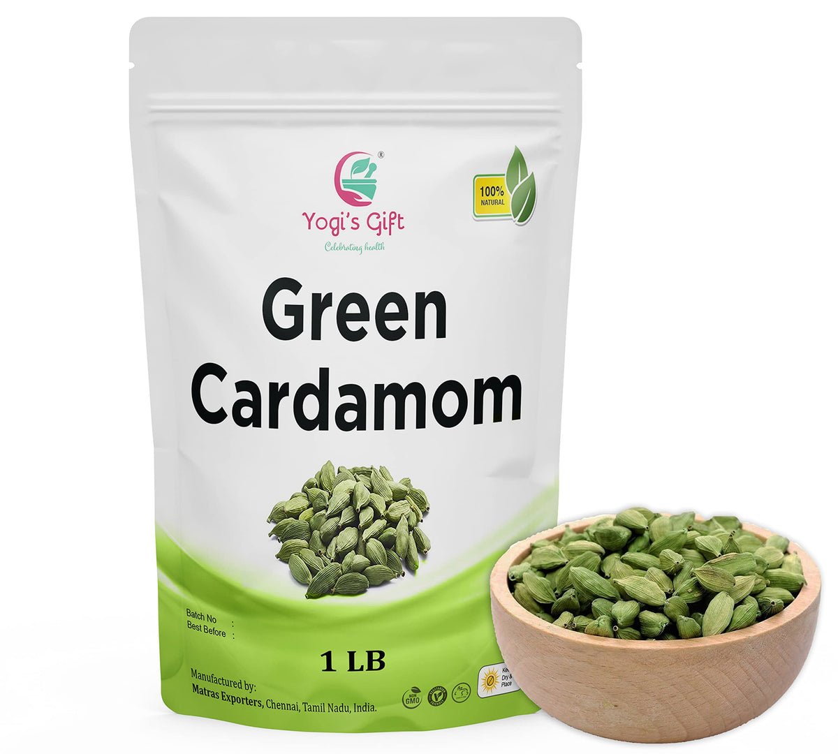 Yogi's Gift green cardamom pods in bulk for teas and desserts
