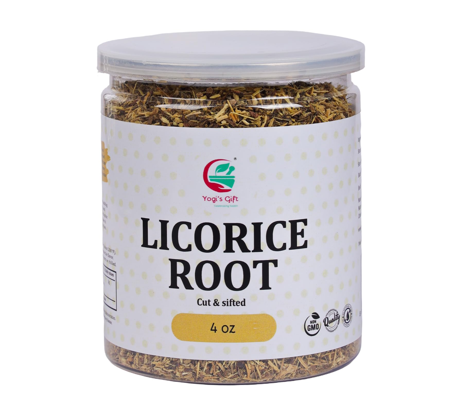 Yogi’s Gift licorice root cut and sifted for tea infusions.