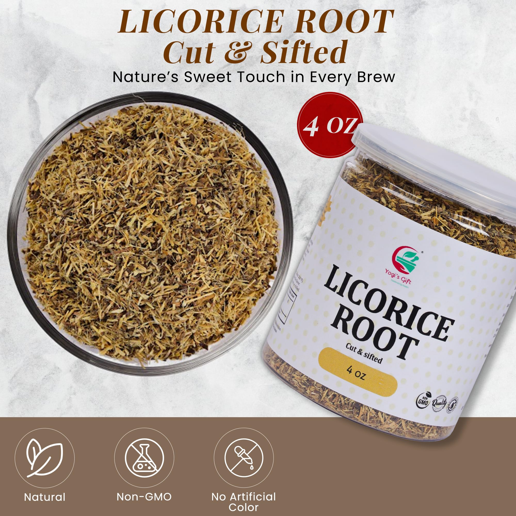 Yogi’s Gift licorice root used in DIY herbal blends.