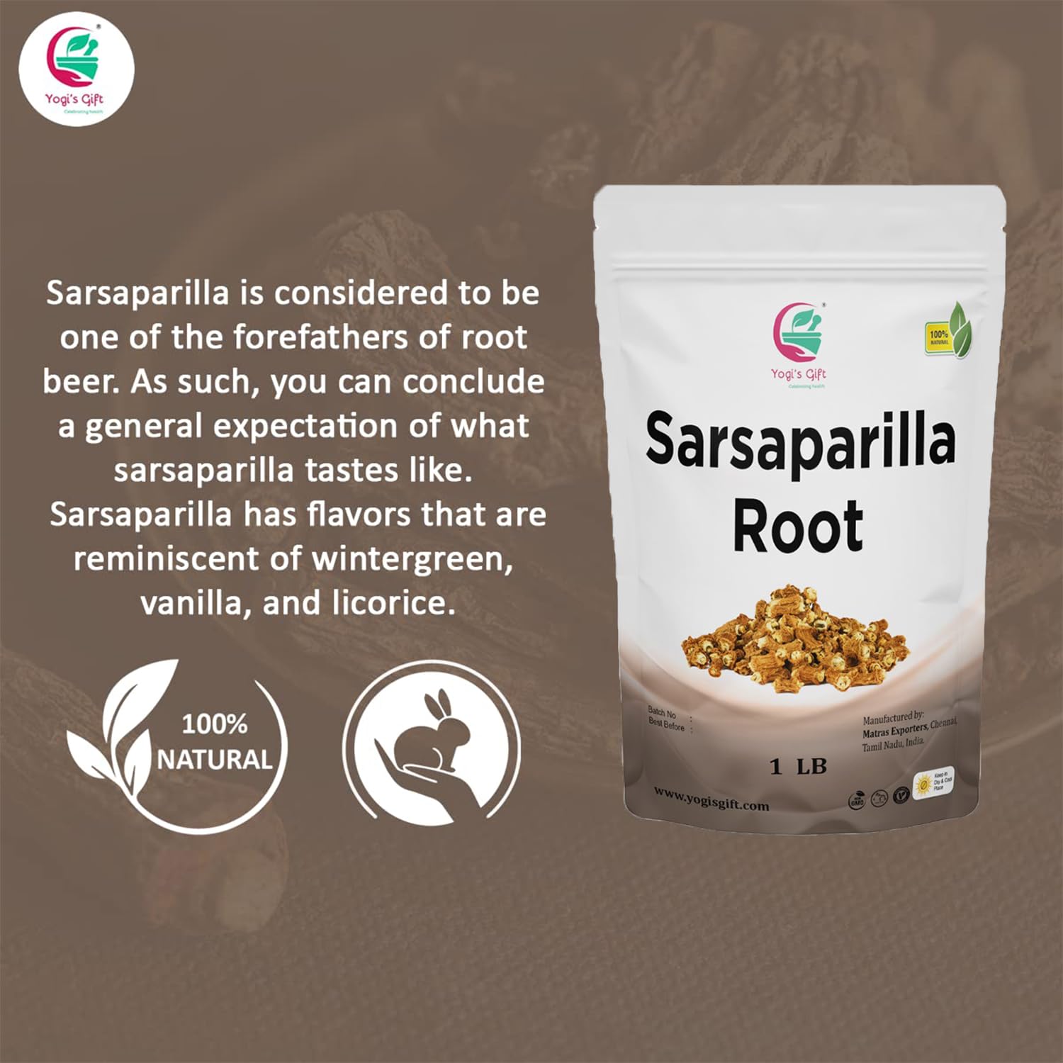 YOGI'S GIFT sarsaparilla root syrup for at-home cocktails