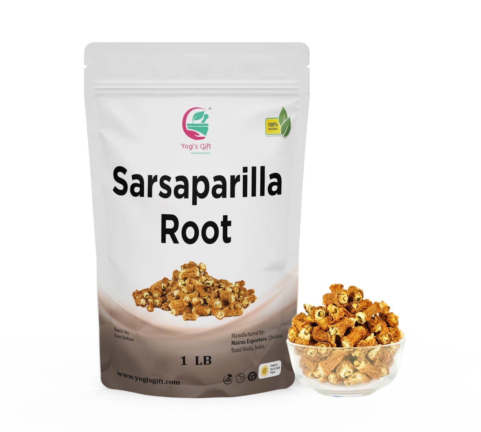 YOGI'S GIFT sarsaparilla root tea brew with earthy, refreshing flavor