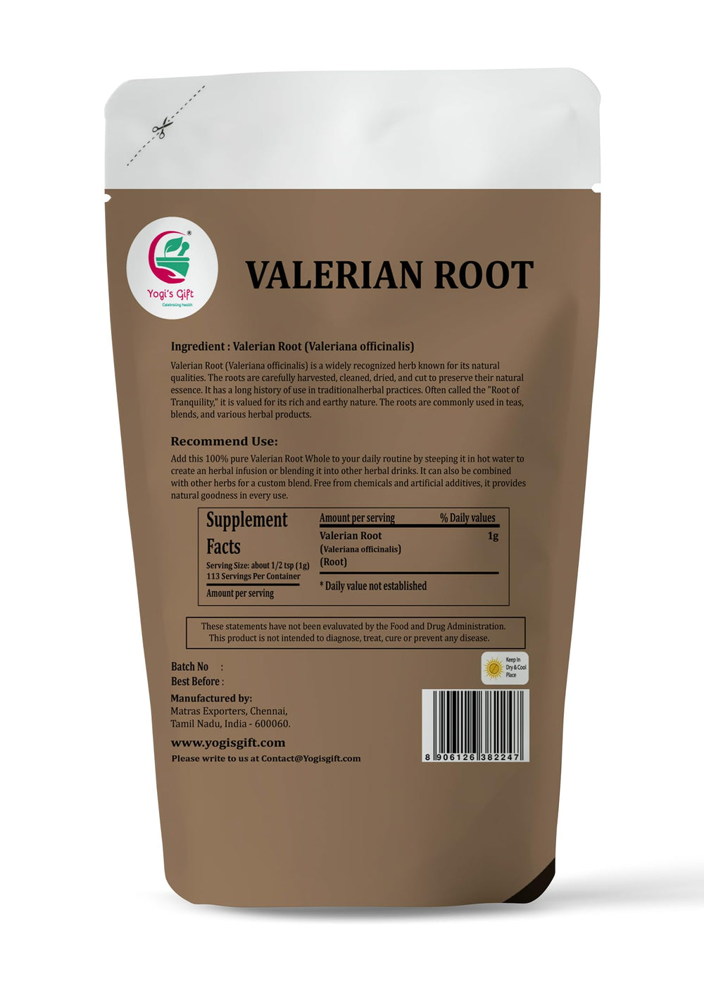 Yogi’s Gift valerian root tea-steeping image highlights aroma and ease of use