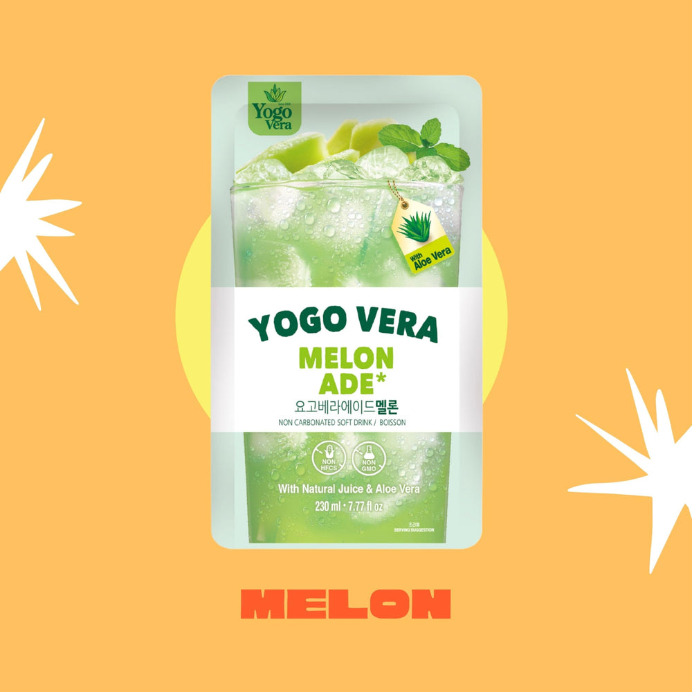 Yogo Vera Melon Ade pouch frozen slush, cooling treat