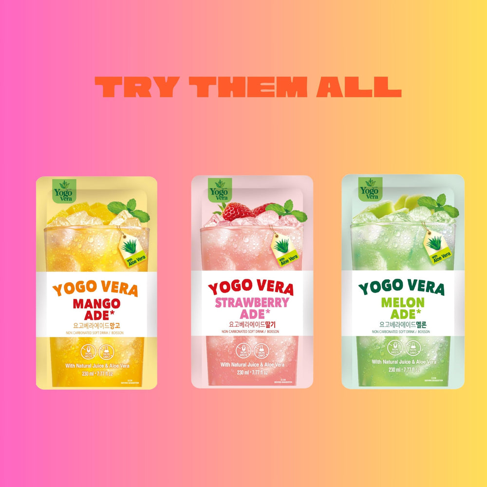 Yogo Vera Melon Ade pouch being passed among friends