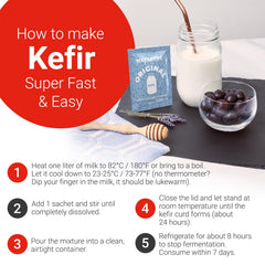 Yogourmet Kefir Starter kitchen setup for easy fermentation at home.