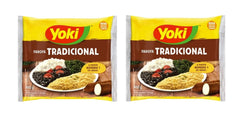 Yoki seasoned cassava flour farofa package front view for quick Brazilian sides.