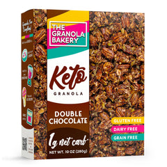 YOLEEZ TGB Chocolate Keto Granola pack for on-the-go snacking with low net carbs.