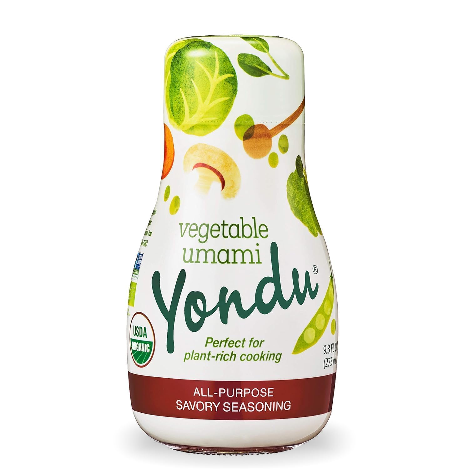 Yondu Organic Umami Seasoning bottle adds savory depth to sauces.