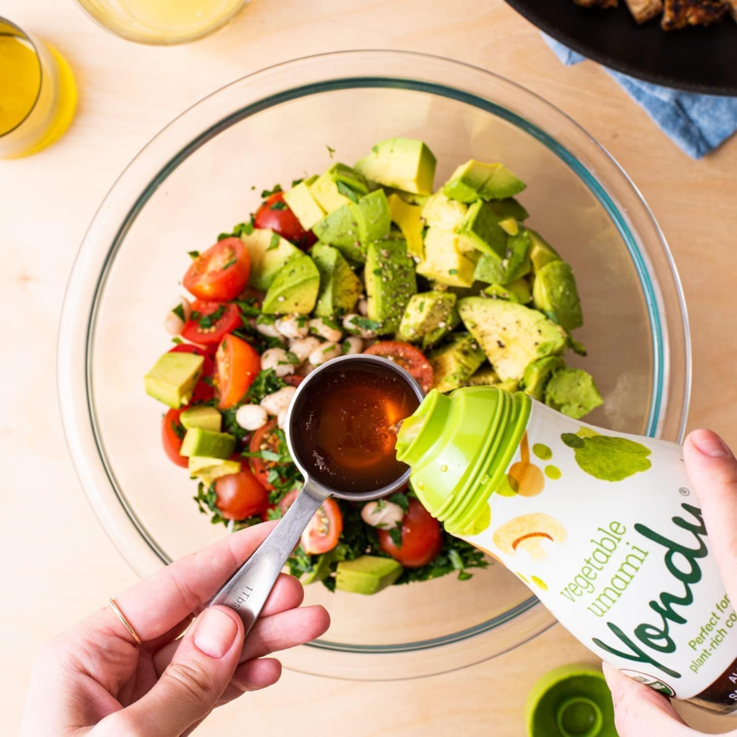 Gluten-free badge on Yondu Organic Umami Seasoning packaging signals dietary compatibility.
