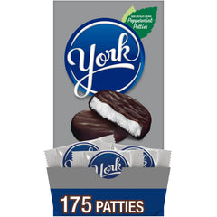 YORK Dark Chocolate Peppermint Patties bulk box front view ideal for party sharing
