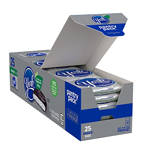 YORK Dark Chocolate Peppermint Patties individually wrapped for on-the-go snacking