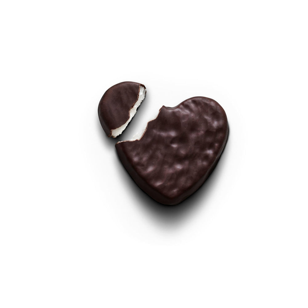 YORK patties hearts in a decorative candy dish for sharing.