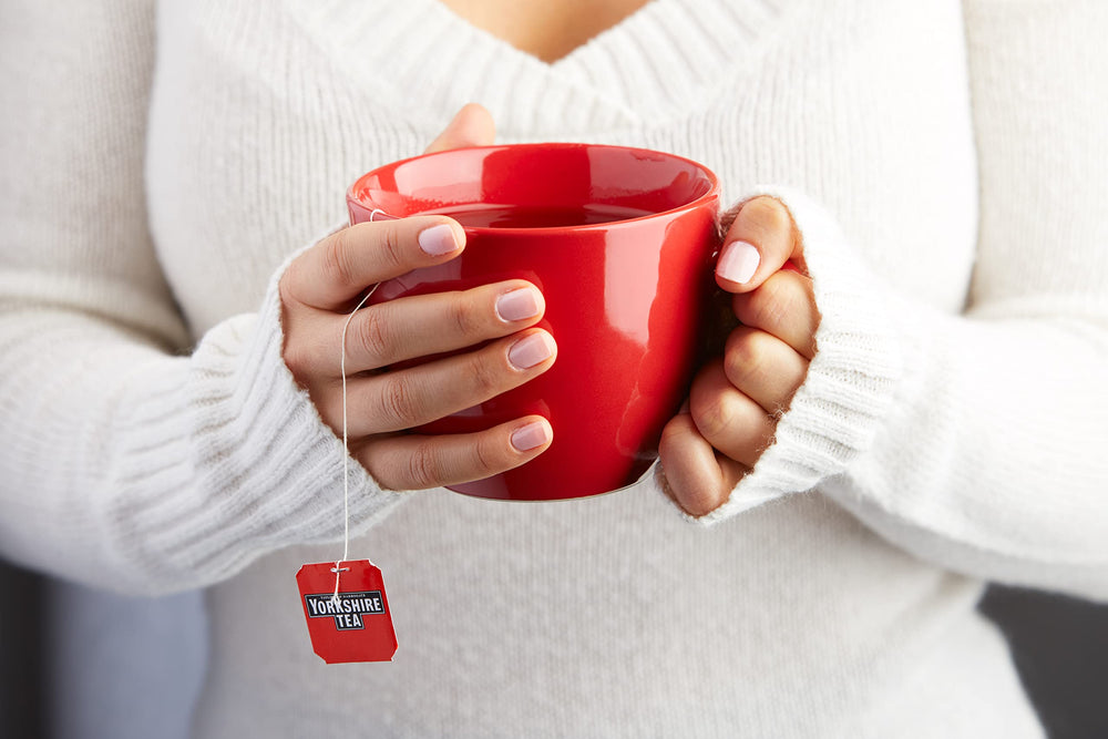 Yorkshire Tea 100-tea-bags pack supports daily brewing routines.