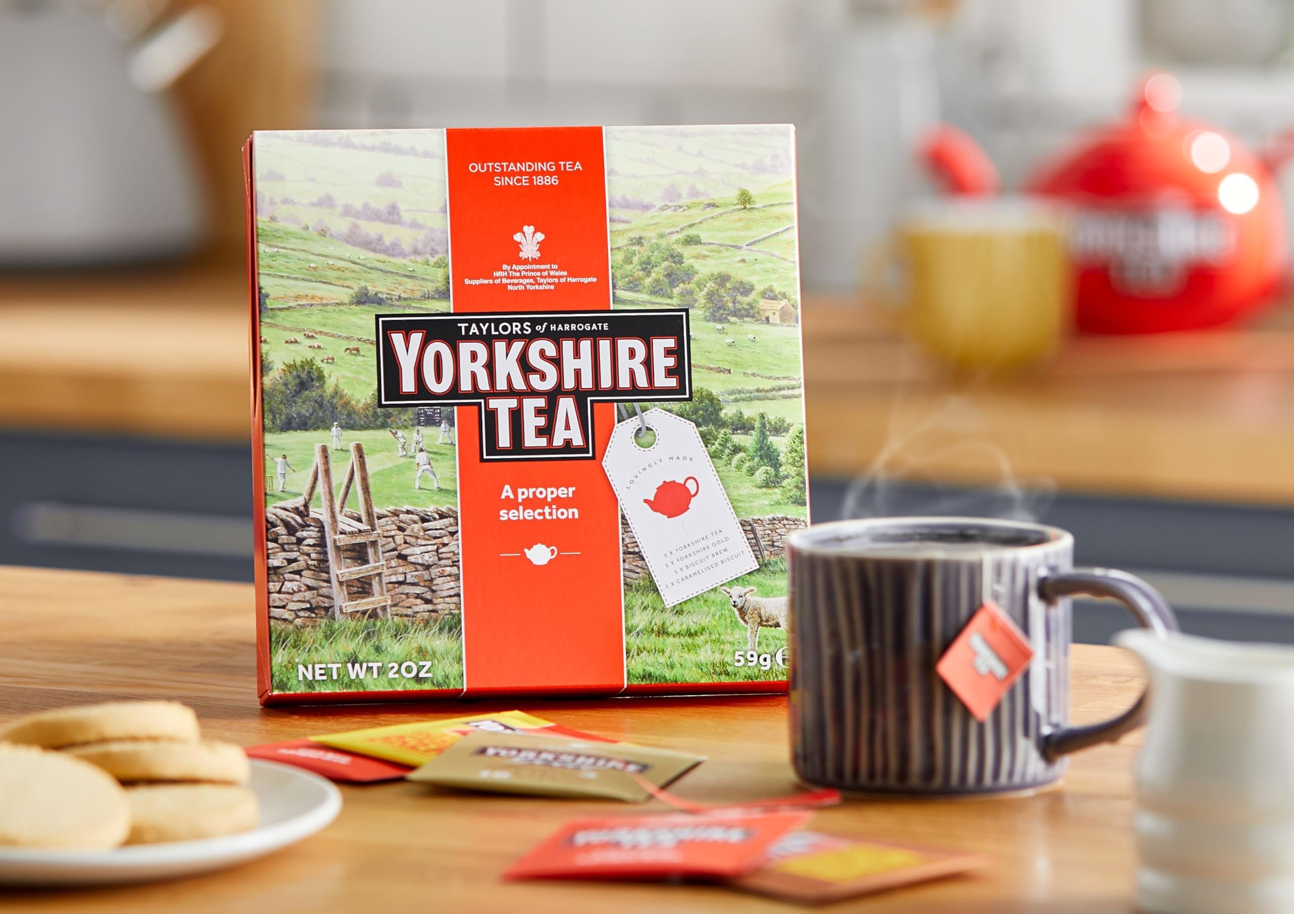 Yorkshire Tea biscuit brews showcase rich aroma and versatile tasting notes.