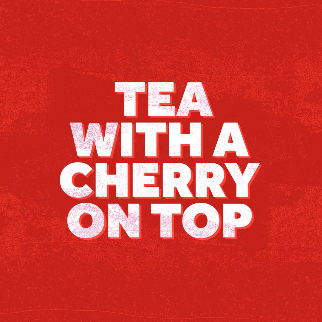 Yorkshire Tea Cherry Bakewell Brew cup with milk highlighting almond-cherry aroma
