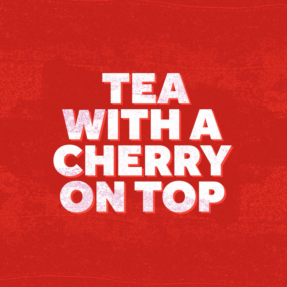 Yorkshire Tea Cherry Bakewell Brew cup with milk highlighting almond-cherry aroma