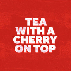 Yorkshire Tea Cherry Bakewell Brew cup with milk highlighting almond-cherry aroma