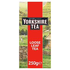 Yorkshire Tea loose-leaf tea in a jar for a robust morning brew