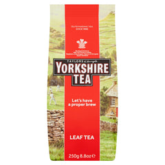 Close-up of Yorkshire Tea loose leaves showing quality for a rich cup
