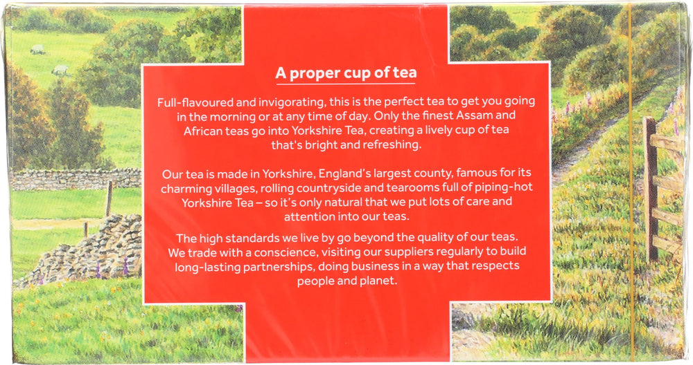 Yorkshire Tea strong aroma and rich color deliver a satisfying cup.