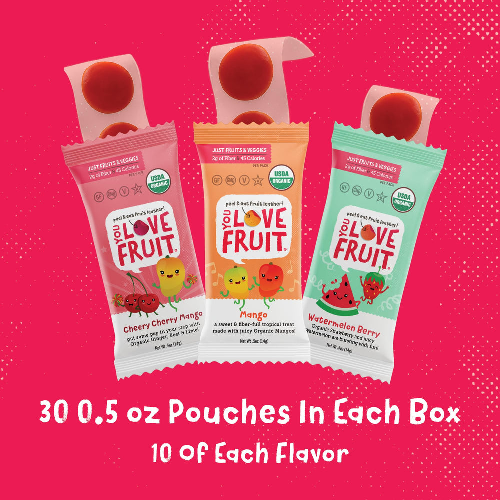 YOU LOVE FRUIT cherry snack pack ideal for lunchboxes and quick boosts.