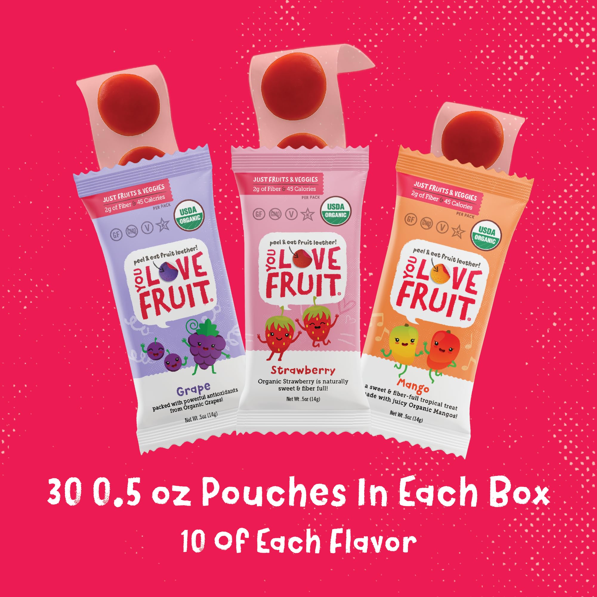 You Love Fruit grape snacks in a pouch for on-the-go snacking