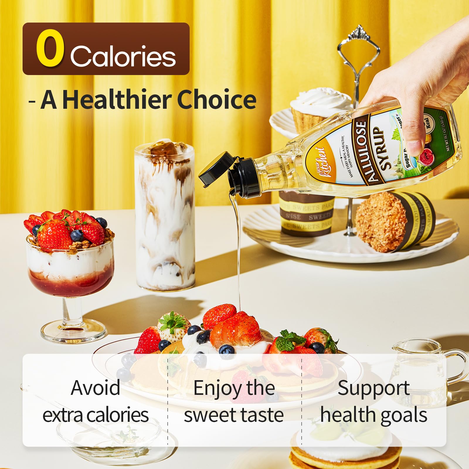 Your Kitchen Allulose Syrup in baking batter illustrates seamless mixing and balanced sweetness.