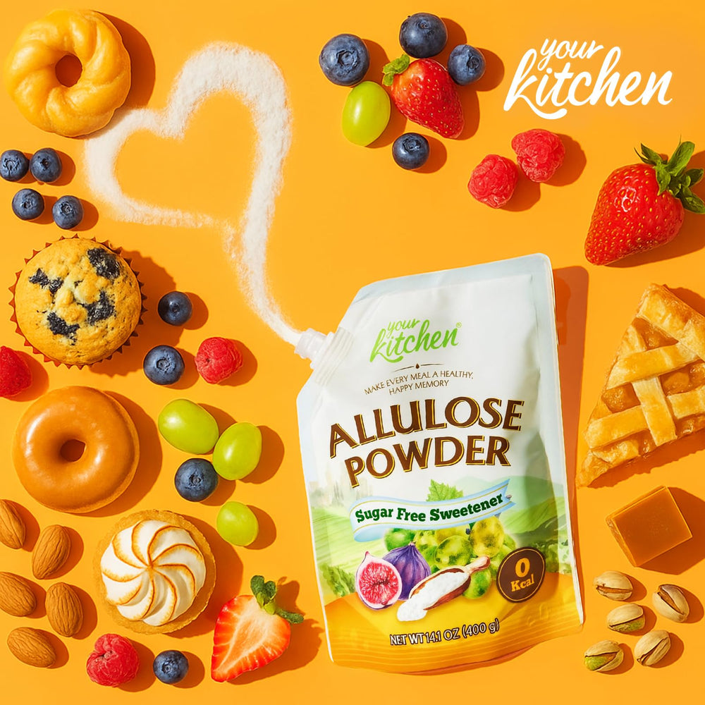 Your Kitchen Keto Allulose Powdered Sugar gluten-free with non-GMO ingredients for mindful baking.