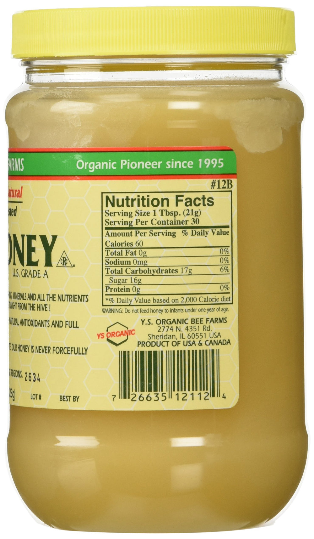 YS Royal Jelly Honey Bee raw honey 4-pack packaging shot emphasizing convenience and pantry use.