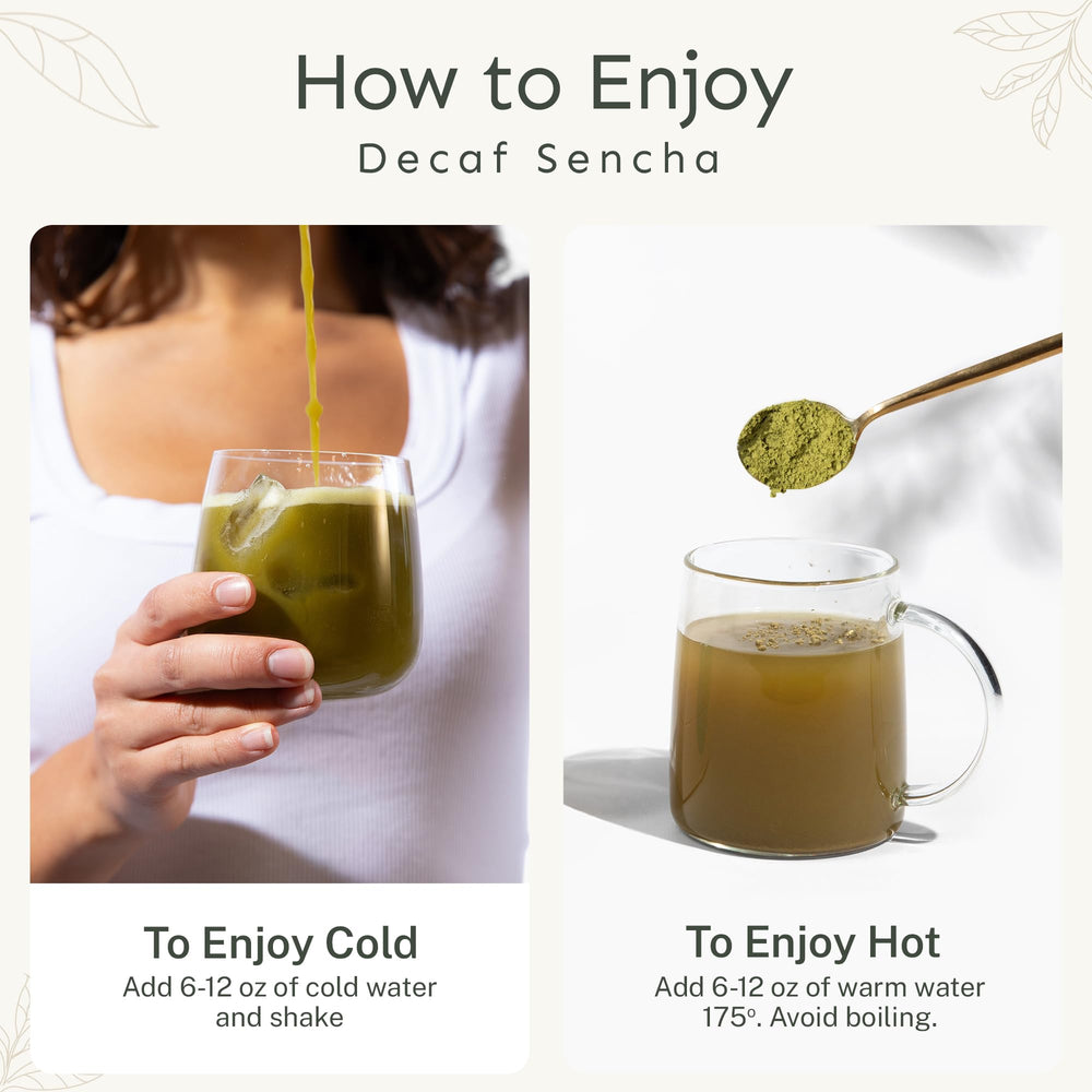 Cold brew Yu Tea Decaf Sencha, refreshing and caffeine-free