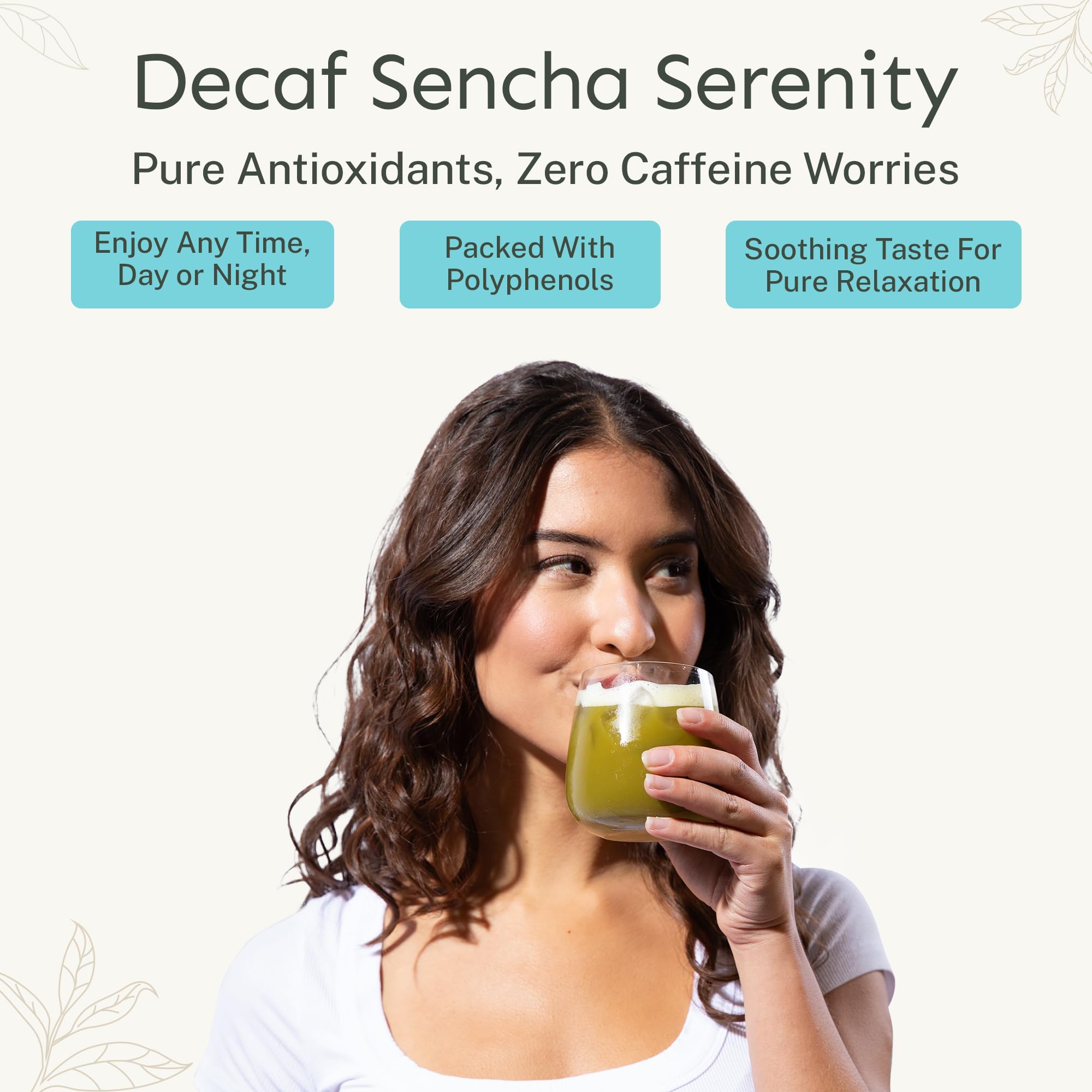 Organic leaves of Yu Tea Decaf Sencha emphasize purity