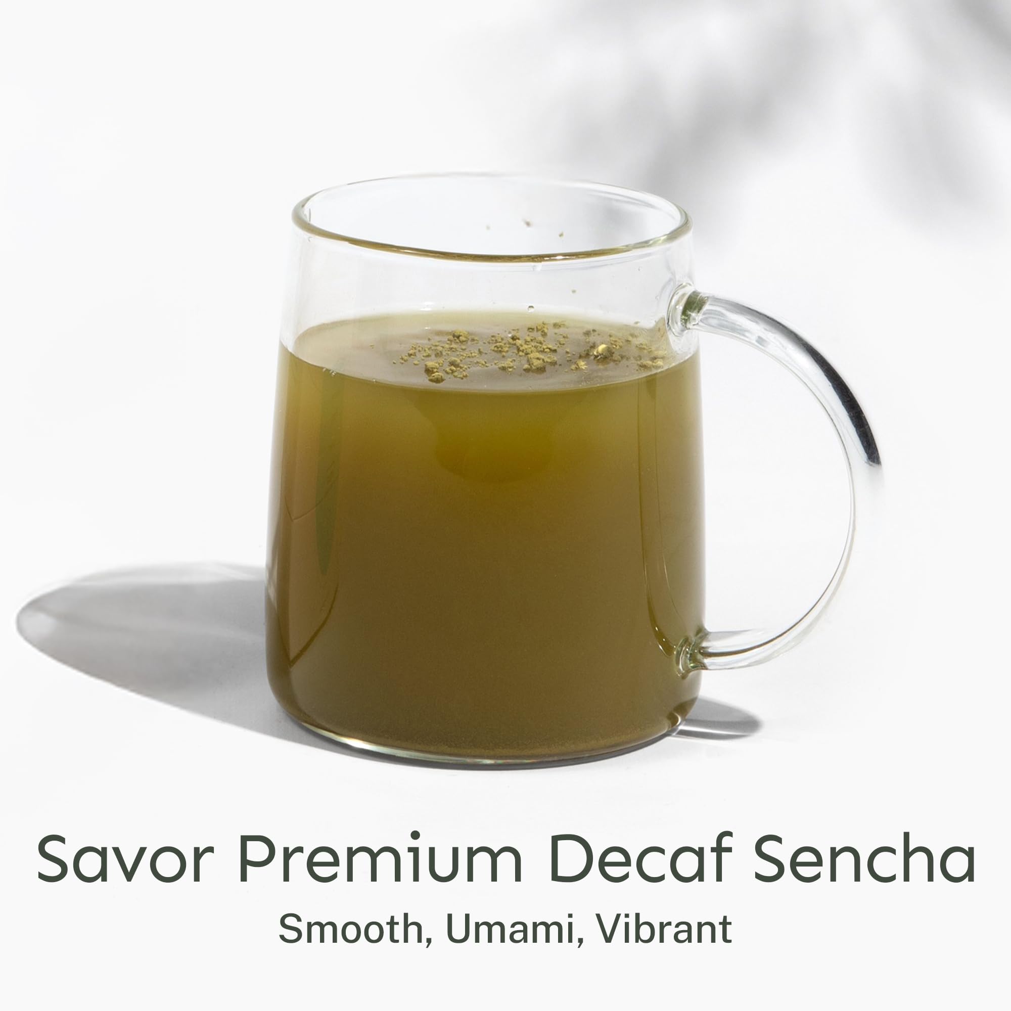 Yu Tea decaf sencha powder yields 100 servings in the jar.