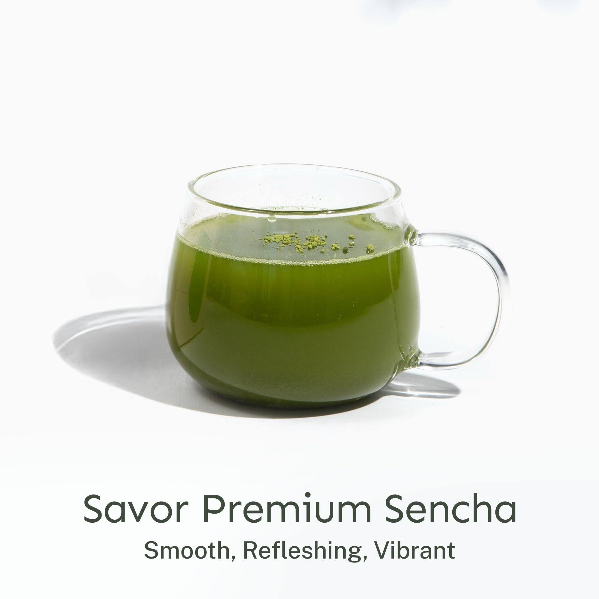 Re-sealable Yu Tea pouch highlighting organic purity and sustainability.