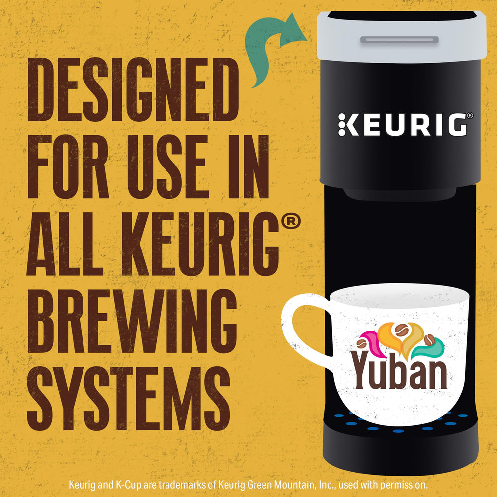 Packaging designed to keep Yuban K-Cups cool and dry for freshness.
