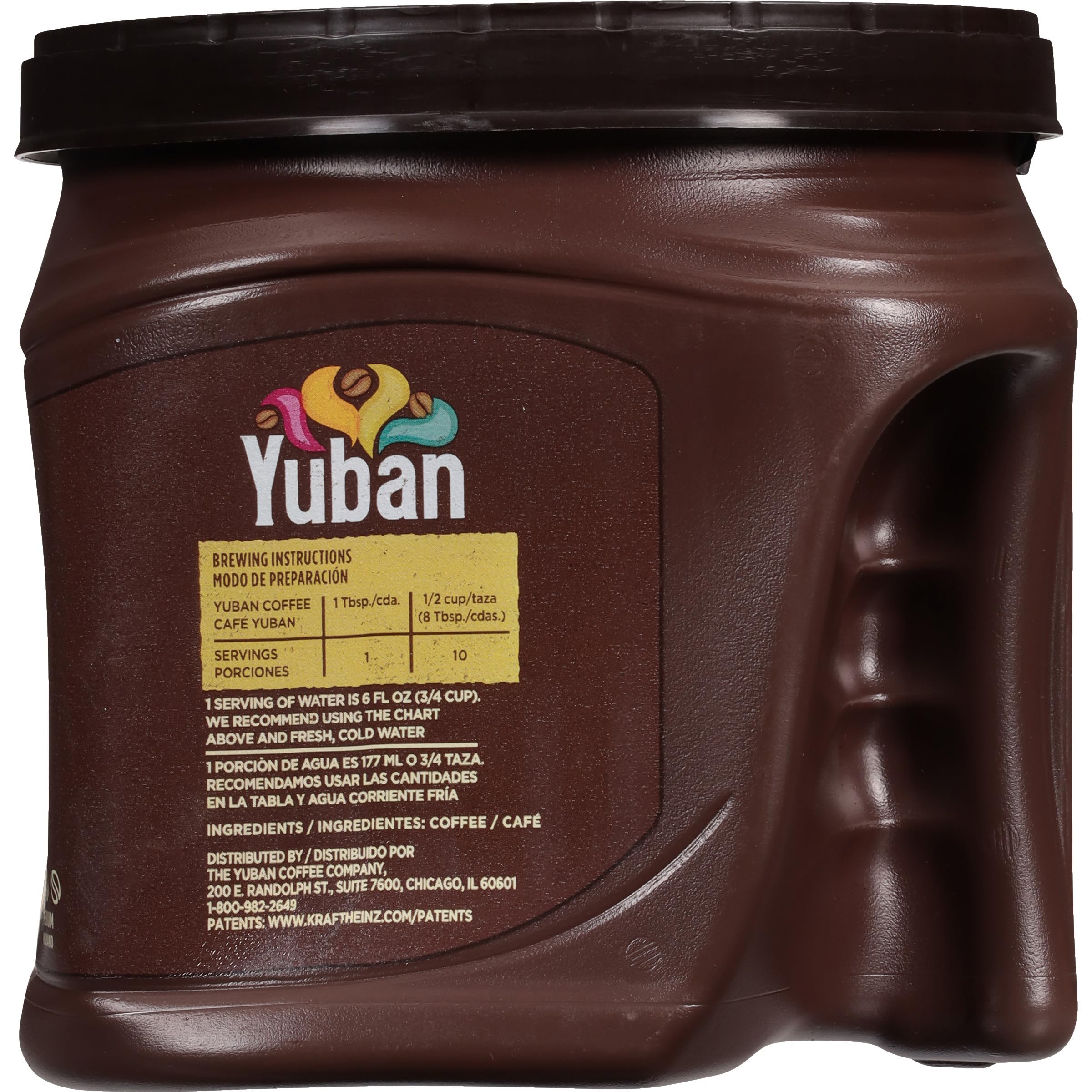 Yuban Traditional Medium Roast Ground Coffee on a tidy kitchen counter