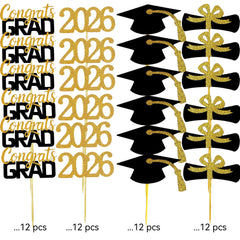 YuBoBo congrats grad picks create meaningful graduation dessert accents.