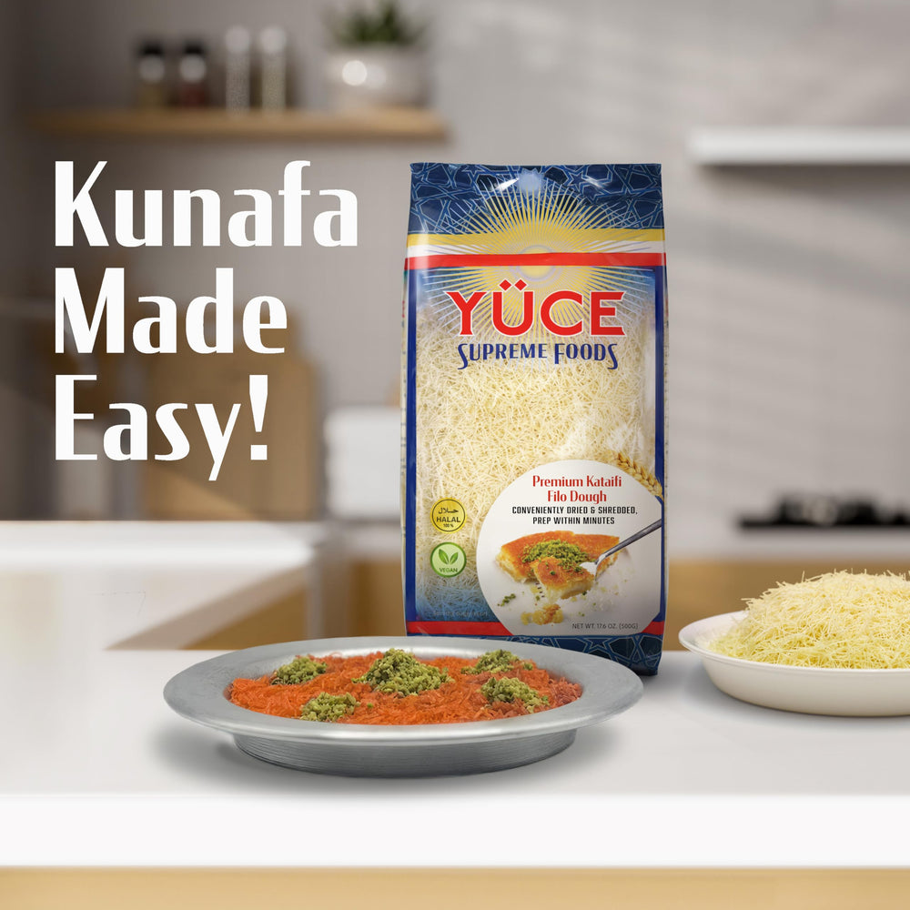 Savory pastries using kataifi by YÜCE for a crunchy twist.