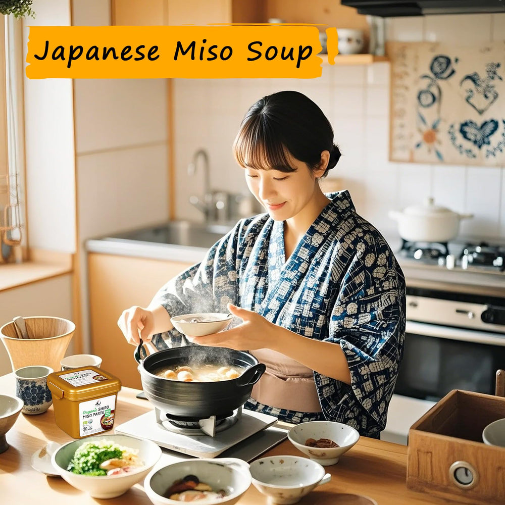YUHO Shiro Miso Paste spoon-dip ready for quick additions to soups