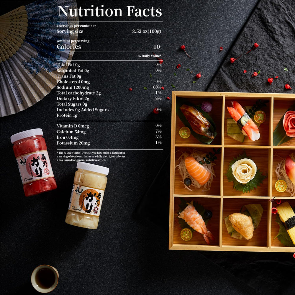 YUHO sushi ginger slices add bright color and zesty aroma to rolls.