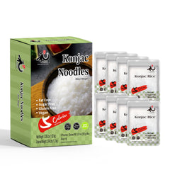YUHO Shirataki Konjac noodles pack showing gluten‑free, low‑calorie base for meals