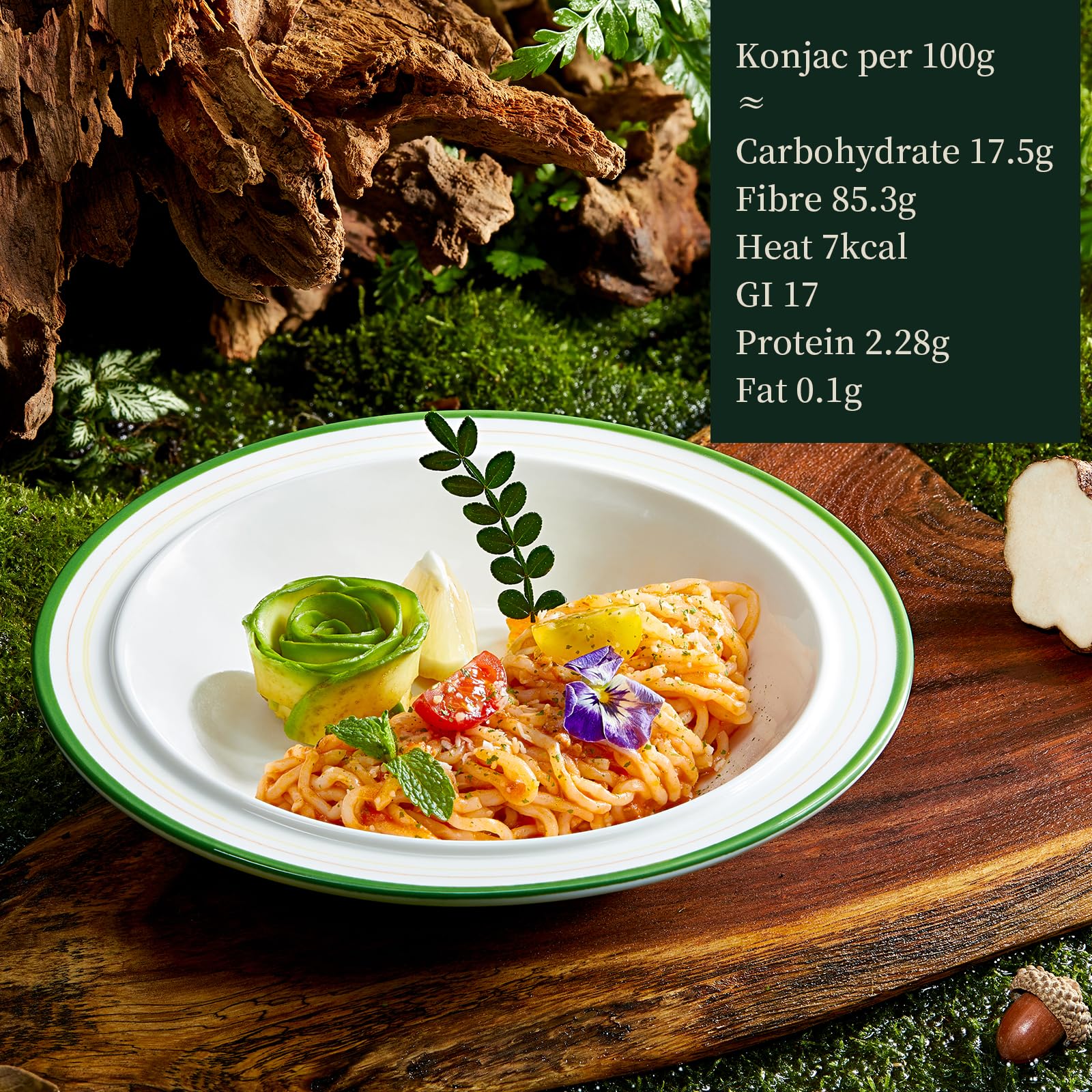 YUHO Vegan gluten-free low-carb noodles suitable for keto and paleo meals.