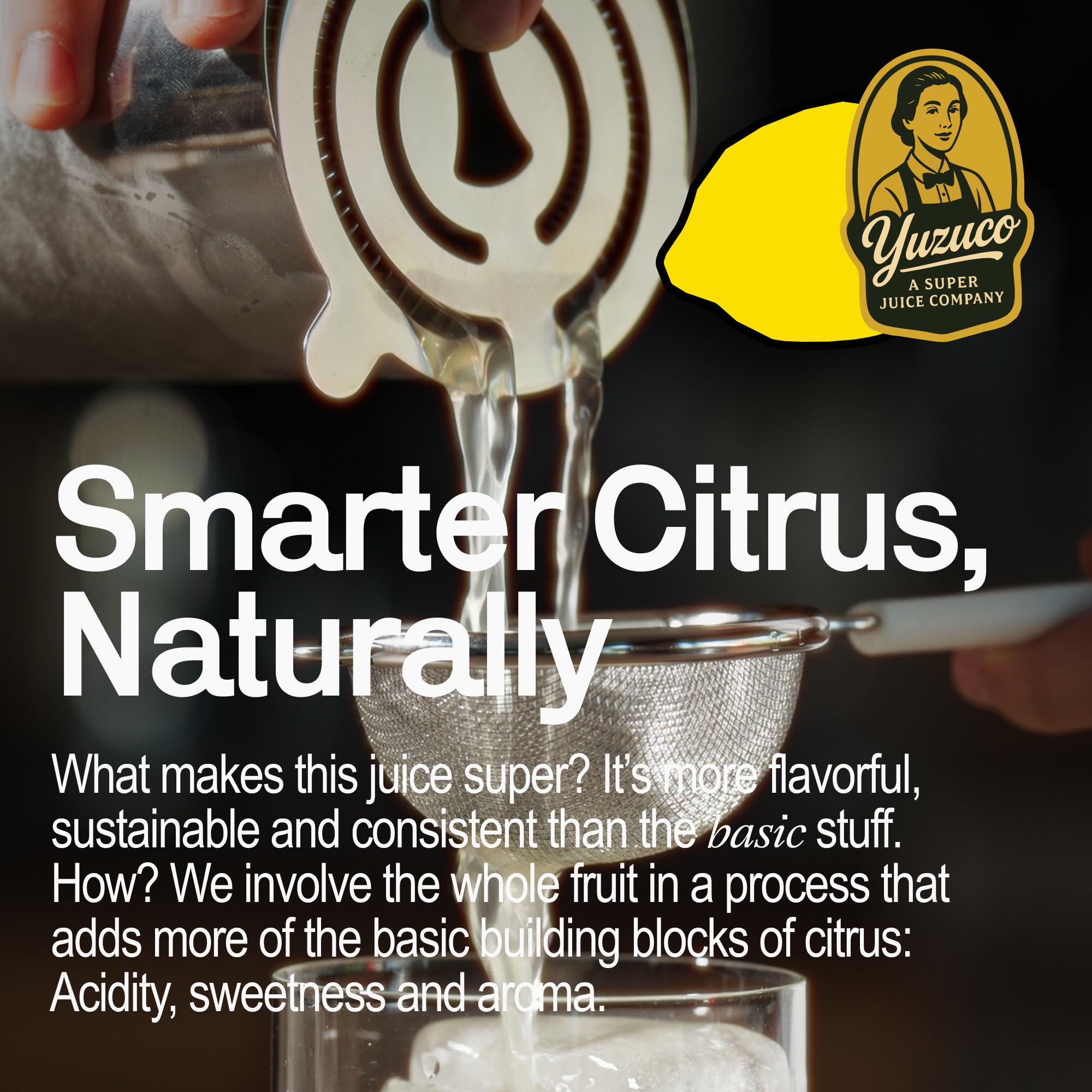 yuice Lemon Super Juice freshness label highlights no preservatives