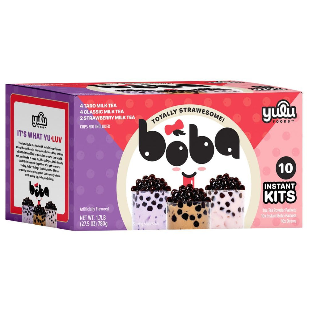 YULU FOODS Boba Bundle Kit packaging shown in a gift-ready box
