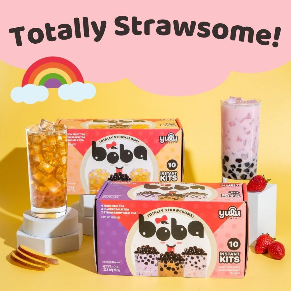 YULU FOODS extra-wide paper straws for easy sipping