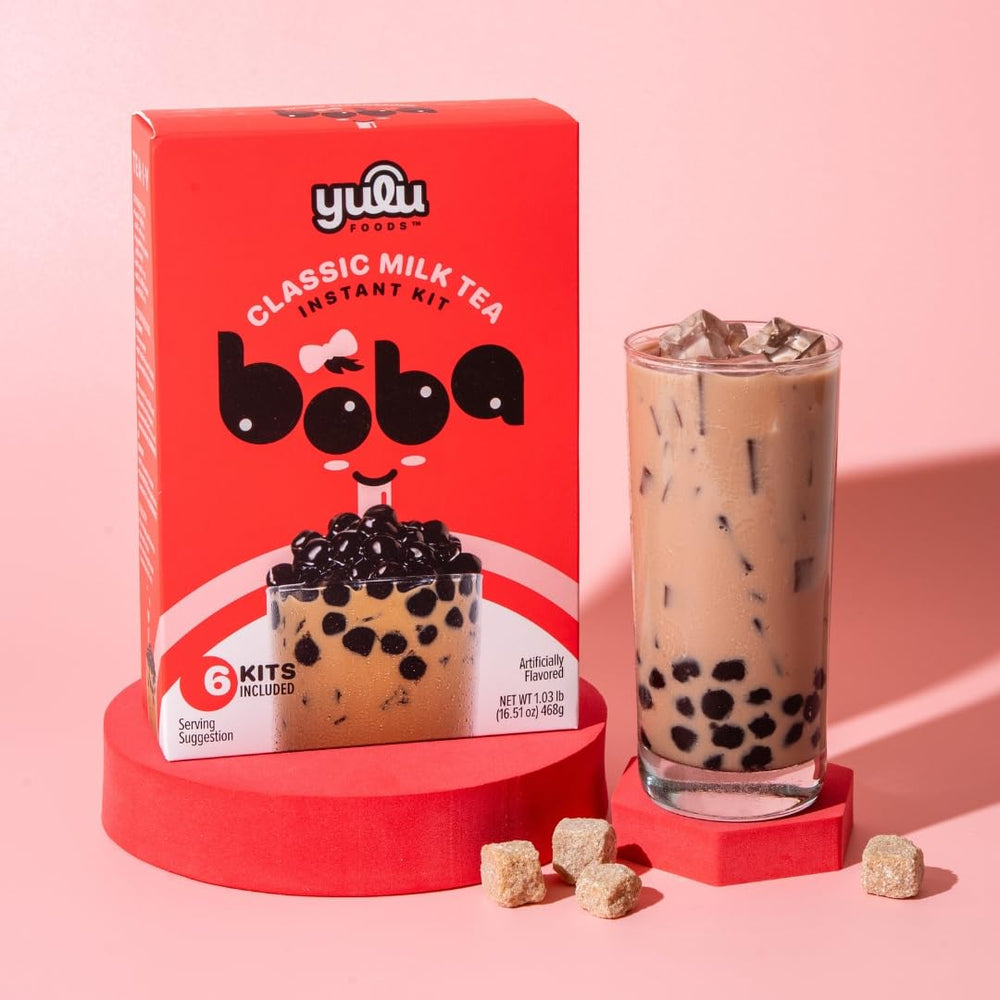 YULU FOODS extra-wide paper straws for easy sips.