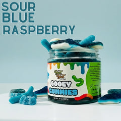 Re-sealable Yum Yum Delights container keeps gummies fresh and portable